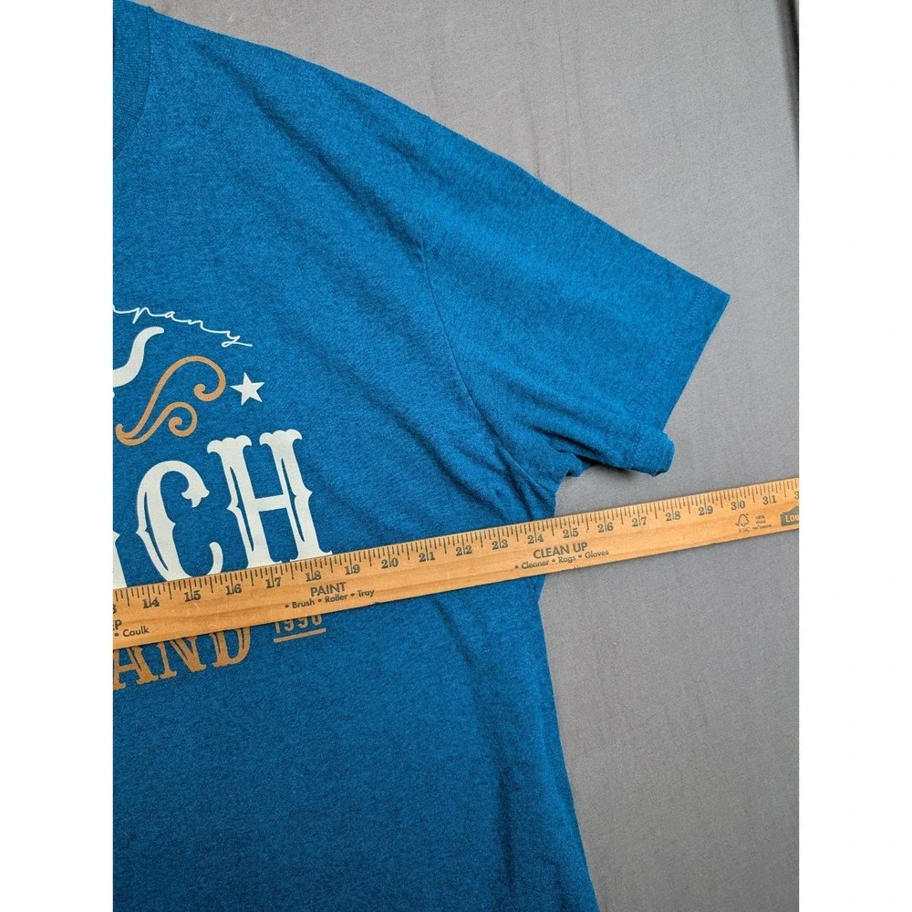 Cinch T-Shirt Blue Western Cowboy Rodeo Short Sleeve Graphic‎ Men's Size 2XL XXL